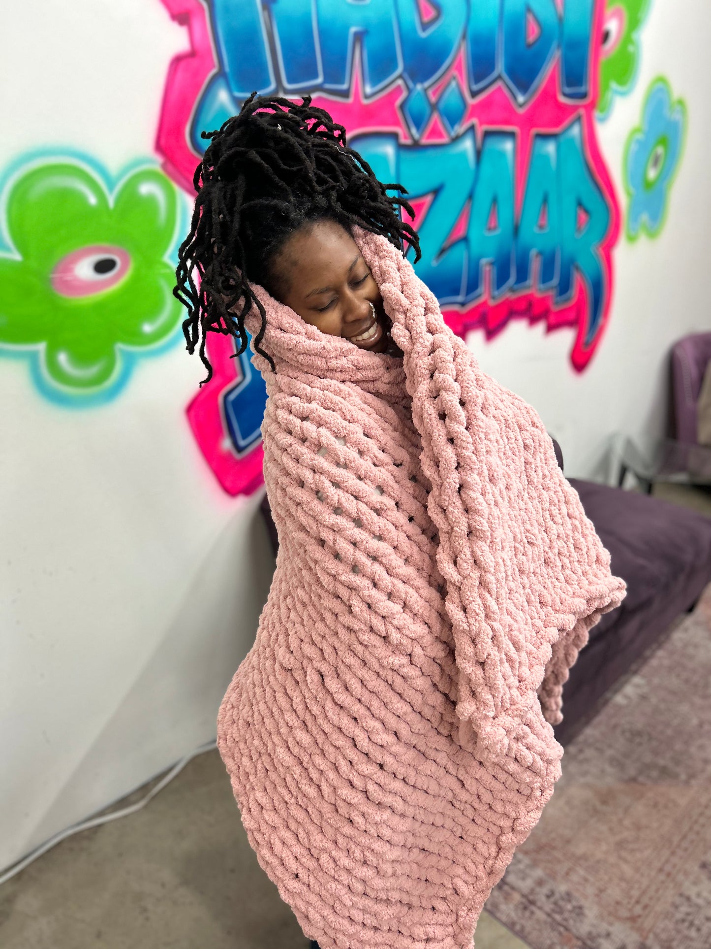 Chunky Knit Blanket - PHYSICAL PRODUCT